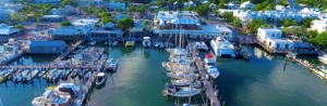 Drone footage of Key West Historic Seaport