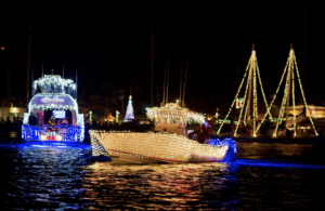 Holiday decorative boat