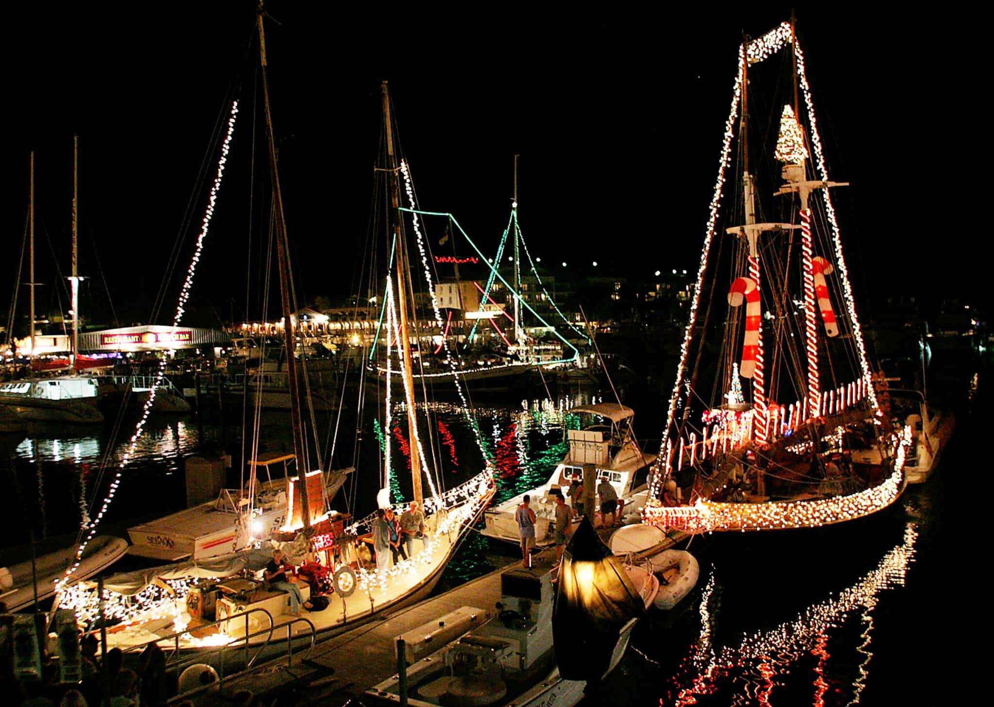 31st Annual Schooner Wharf Bar Lighted Boat Parade Key West Historic