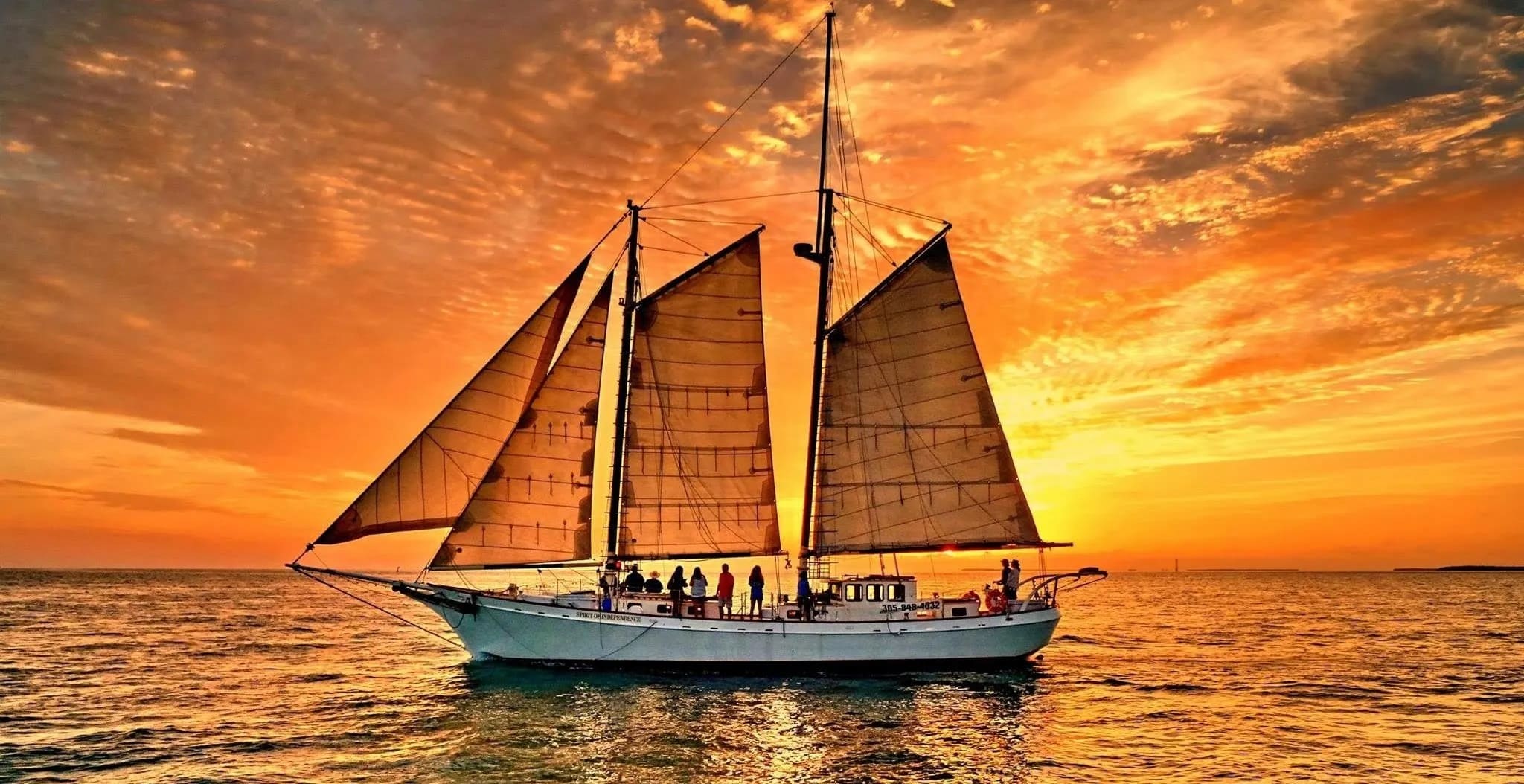 schooner spirit of independence sunset sail photo.