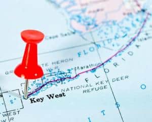key west on a map