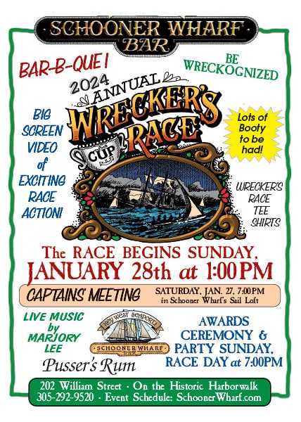 2024 wreckers cup race schooner wharf key west